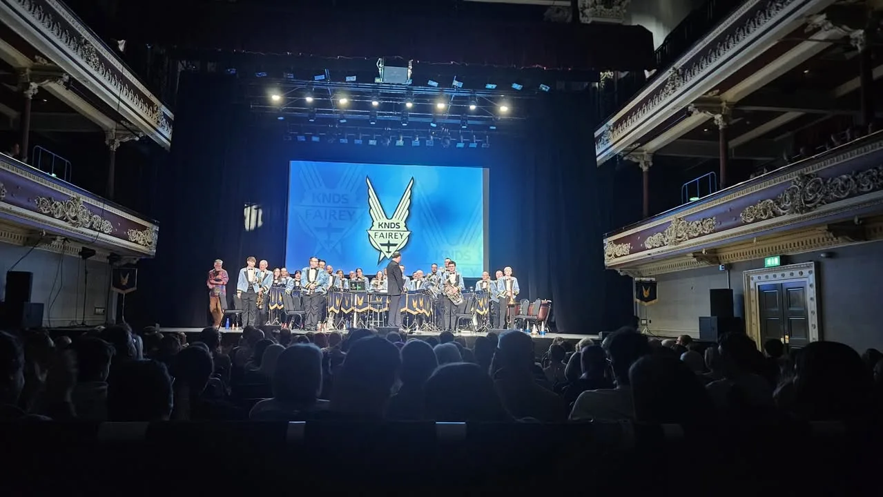 Photograph shared by The KNDS Fairey Band with its update, “We’ve had a brilliant afternoon performing at St”.