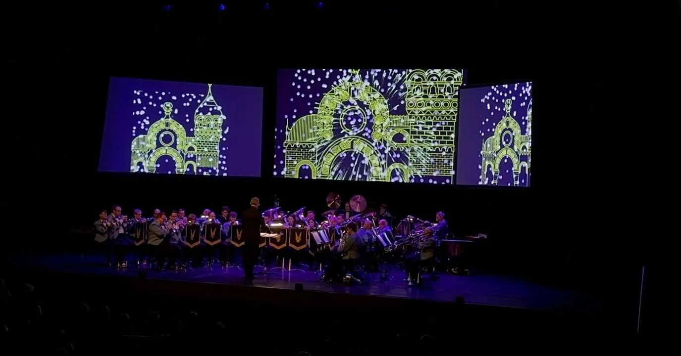 Photograph shared by The KNDS Fairey Band with its update, “We’re really looking forward to an exciting programme of music next Friday at the Royal…”.
