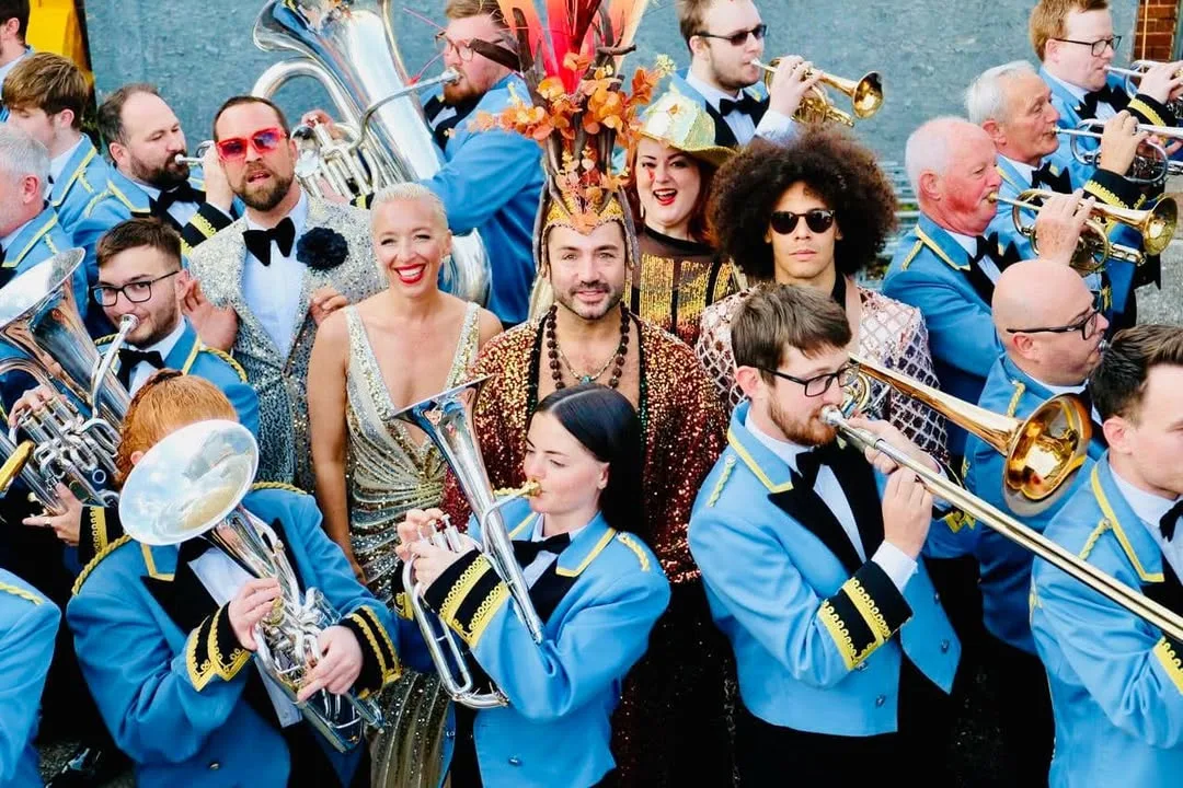 Photograph shared by The KNDS Fairey Band with its update, “We’ve got a busy day ahead performing at the Wilderness Festival”.